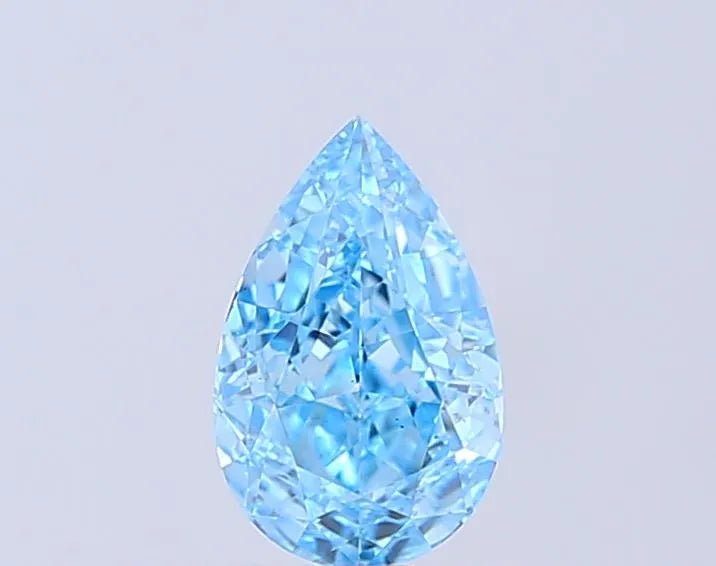 1.00ct Pear Lab Grown Diamond (Colour Fancy Vivid Blue, Clarity VS1, IGI Certified)