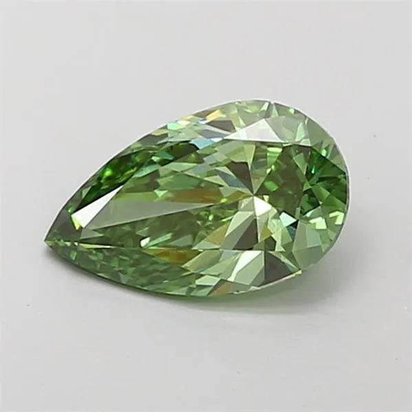 1.00ct Pear Lab Grown Diamond (Colour Fancy Vivid Green, Clarity VS1, IGI Certified)