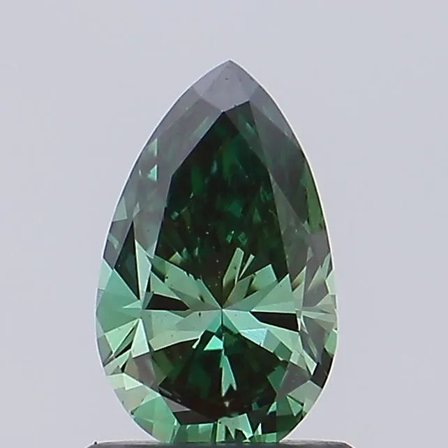 1.00ct Pear Lab Grown Diamond (Colour Fancy Vivid Green, Clarity VS1, IGI Certified)