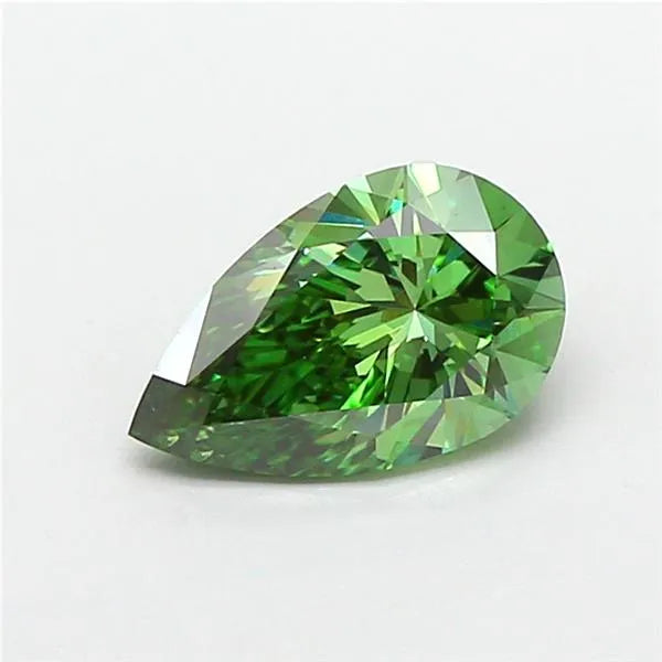 1.00ct Pear Lab Grown Diamond (Colour Fancy Vivid Green, Clarity VS2, IGI Certified)
