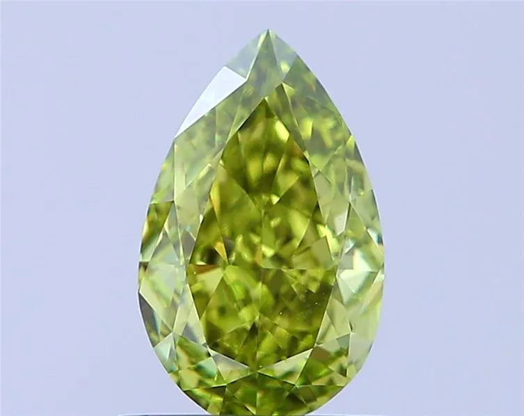 1.00ct Pear Lab Grown Diamond (Colour Fancy Vivid Green, Clarity VVS2, IGI Certified)