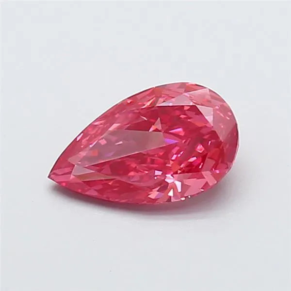1.00ct Pear Lab Grown Diamond (Colour Fancy Vivid Pink, Clarity VS1, IGI Certified)