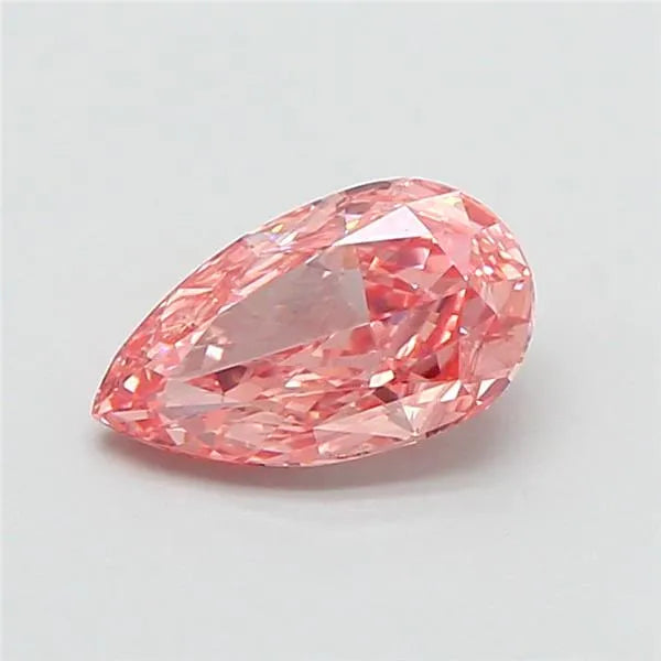 1.00ct Pear Lab Grown Diamond (Colour Fancy Vivid Pink, Clarity VS1, IGI Certified)