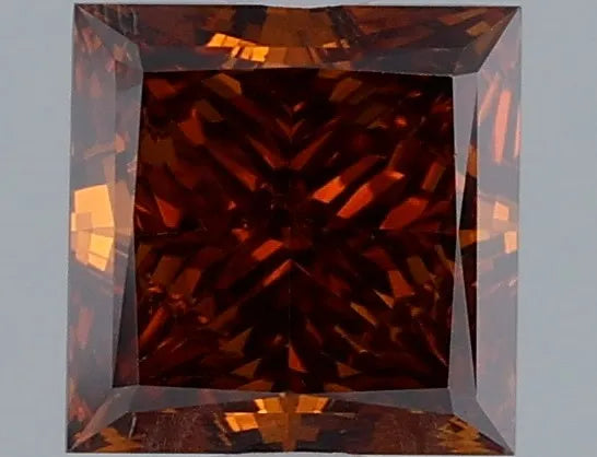 1.00ct Princess Lab Grown Diamond (Colour Fancy Deep Brownish Orange, Clarity VS1, IGI Certified)