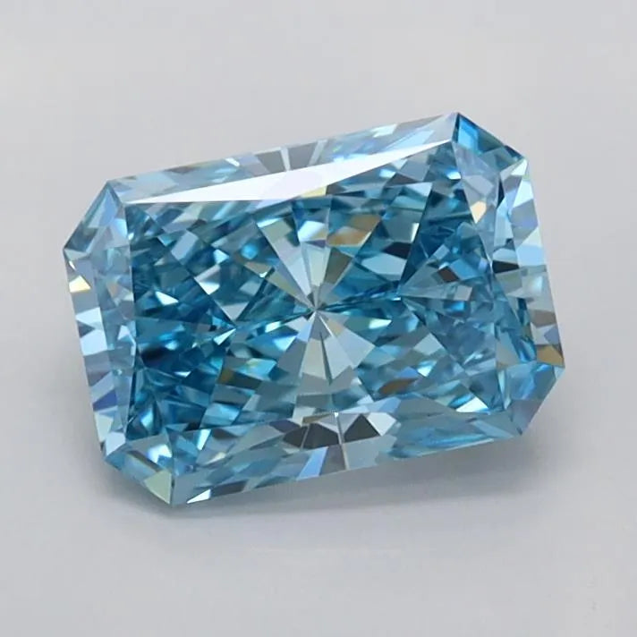 1.00ct Radiant Lab Grown Diamond (Colour Fancy Vivid Blue, Clarity FL, IGI Certified)