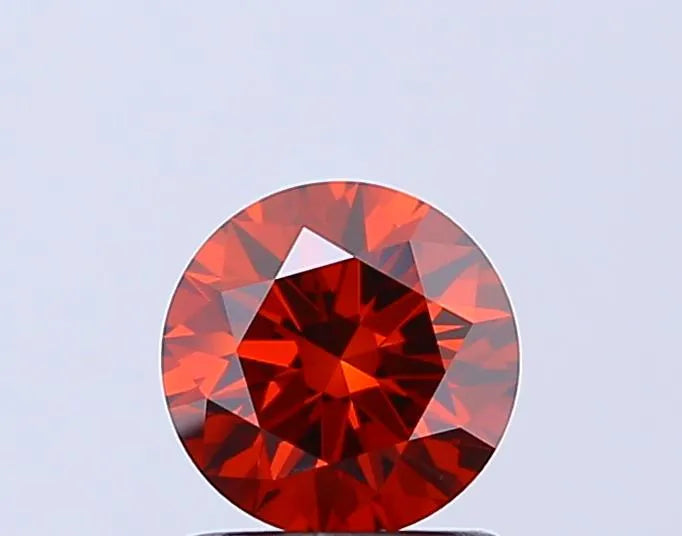 1.00ct Round Lab Grown Diamond (Colour Fancy Deep Orange, Clarity VVS2, Cut ID, IGI Certified)