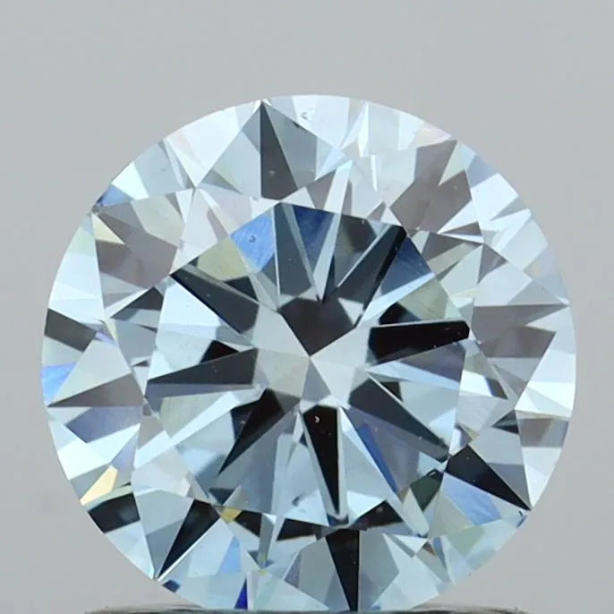 1.00ct Round Lab Grown Diamond (Colour Fancy Intense Blue, Clarity VS1, Cut EX, IGI Certified)