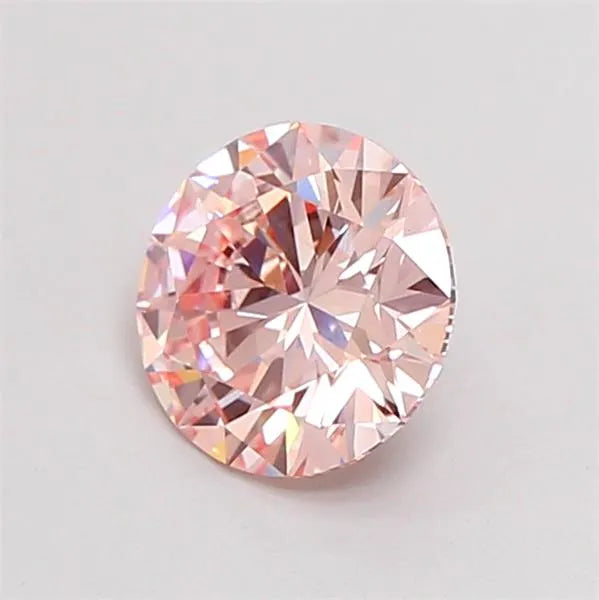 1.00ct Round Lab Grown Diamond (Colour Fancy Light Pink, Clarity VS1, Cut EX, IGI Certified)