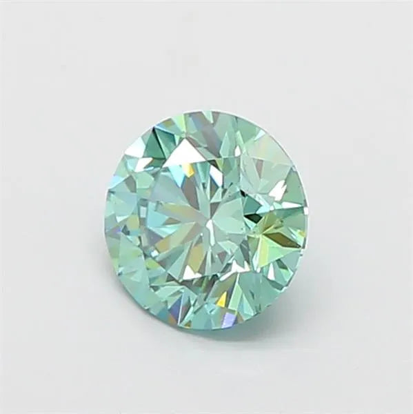 1.00ct Round Lab Grown Diamond (Colour Fancy Vivid Green, Clarity VS1, Cut EX, IGI Certified)