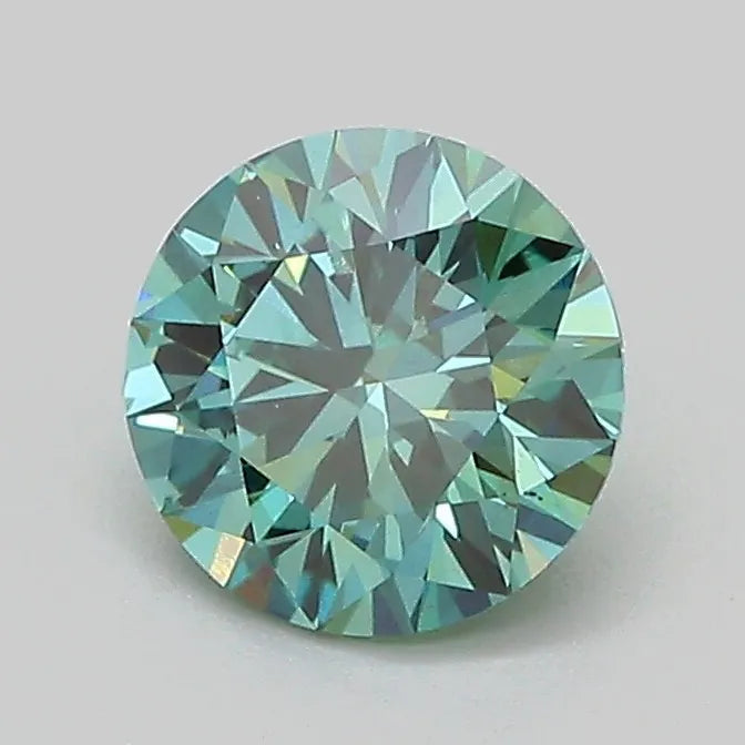 1.00ct Round Lab Grown Diamond (Colour Fancy Vivid Green, Clarity VS1, Cut EX, IGI Certified)