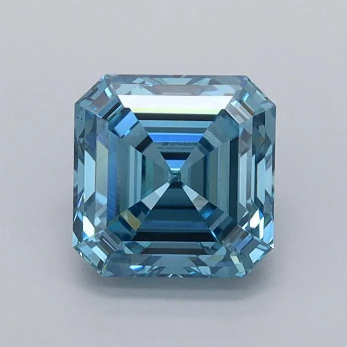 1.01ct Asscher Lab Grown Diamond (Colour Fancy Vivid Blue, Clarity VVS2, IGI Certified)