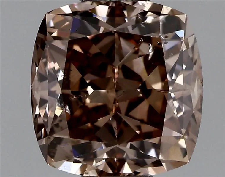 1.01ct Cushion brilliant Natural Diamond (Colour Fancy Dark Orangey Brown, Clarity SI2, GIA Certified)