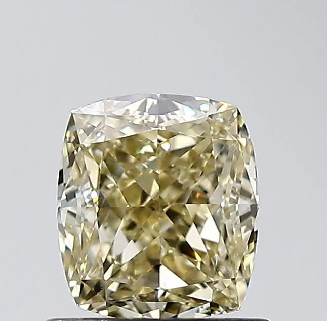 1.01ct Cushion brilliant Natural Diamond (Colour Fancy Yellow, Clarity VVS2, GIA Certified)