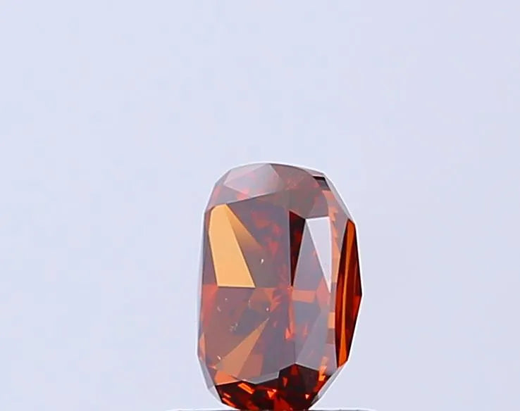 1.01ct Cushion modified Lab Grown Diamond (Colour Fancy Vivid Brownish Orange, Clarity VS2, IGI Certified)