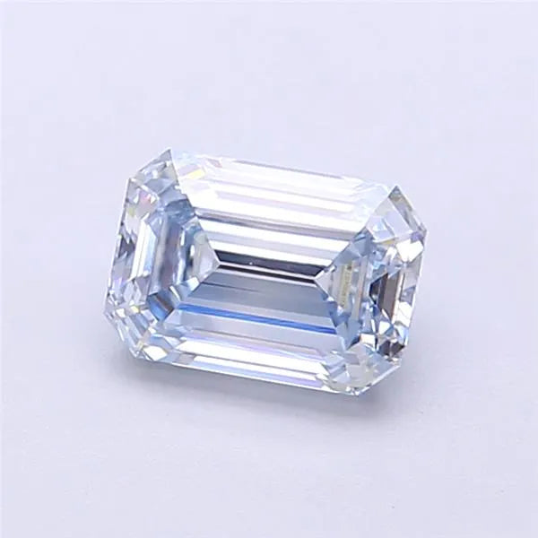 1.01ct Emerald Lab Grown Diamond (Colour Fancy Blue, Clarity VS1, IGI Certified)