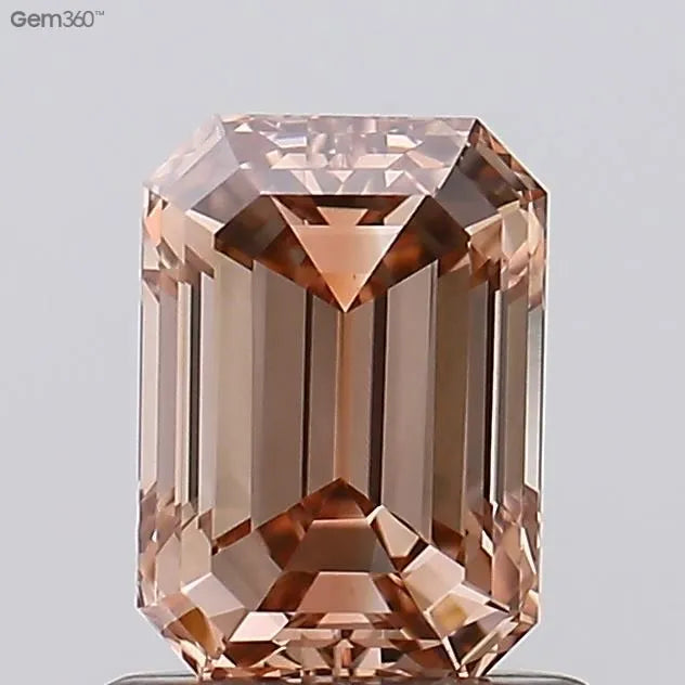 1.01ct Emerald Lab Grown Diamond (Colour Fancy Light Brown, Clarity VS1, IGI Certified)