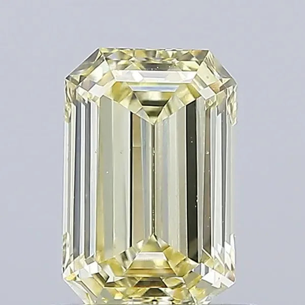 1.01ct Emerald Lab Grown Diamond (Colour Fancy Light Yellow, Clarity VS1, IGI Certified)