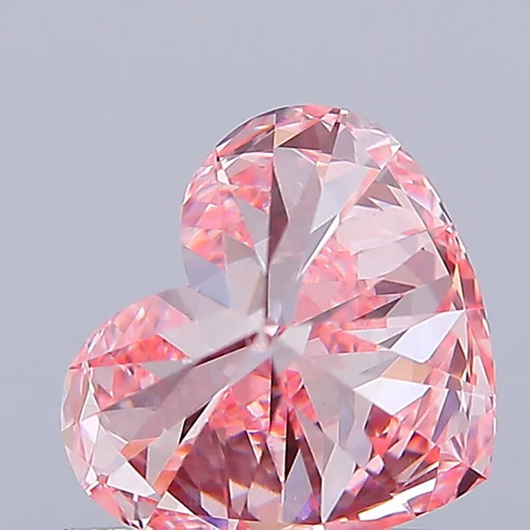 1.01ct Heart Lab Grown Diamond (Colour Fancy Intense Pink, Clarity VVS2, IGI Certified)