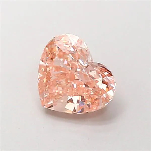 1.01ct Heart Lab Grown Diamond (Colour Fancy Pinkish Brown, Clarity VS1, IGI Certified)