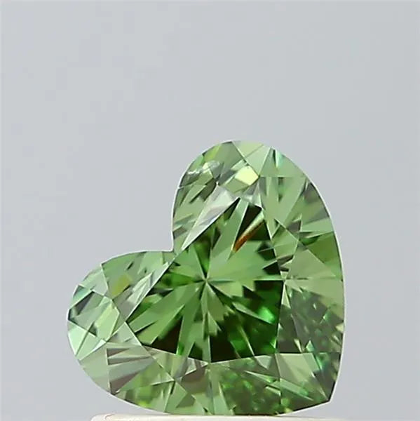1.01ct Heart Lab Grown Diamond (Colour Fancy Vivid Green, Clarity SI1, IGI Certified)