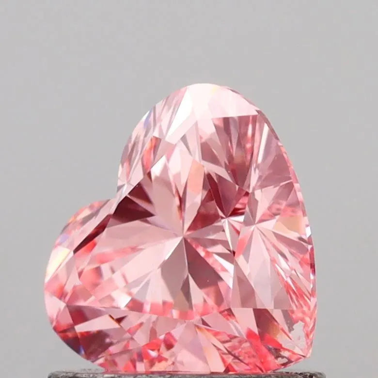 1.01ct Heart Lab Grown Diamond (Colour Fancy Vivid Pink, Clarity VS1, IGI Certified)