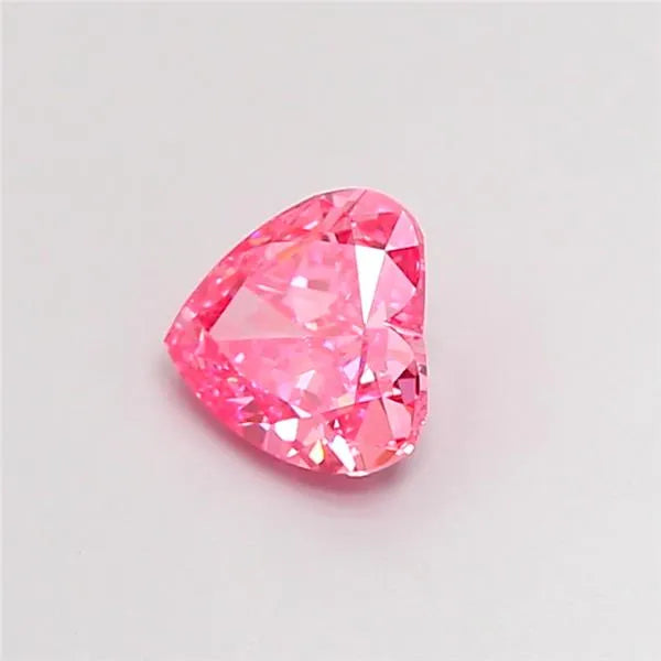 1.01ct Heart Lab Grown Diamond (Colour Fancy Vivid Pink, Clarity VS2, IGI Certified)