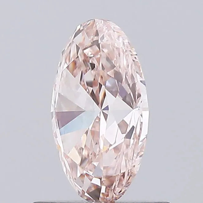 1.01ct Oval Lab Grown Diamond (Colour Fancy Light Pinkish Brown, Clarity VVS2, IGI Certified)