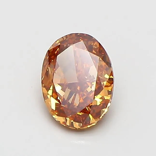 1.01ct Oval Lab Grown Diamond (Colour Fancy Orangey Brown, Clarity VVS2, IGI Certified)