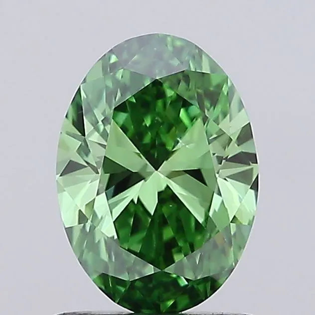 1.01ct Oval Lab Grown Diamond (Colour Fancy Vivid Green, Clarity VS2, Uncertified)
