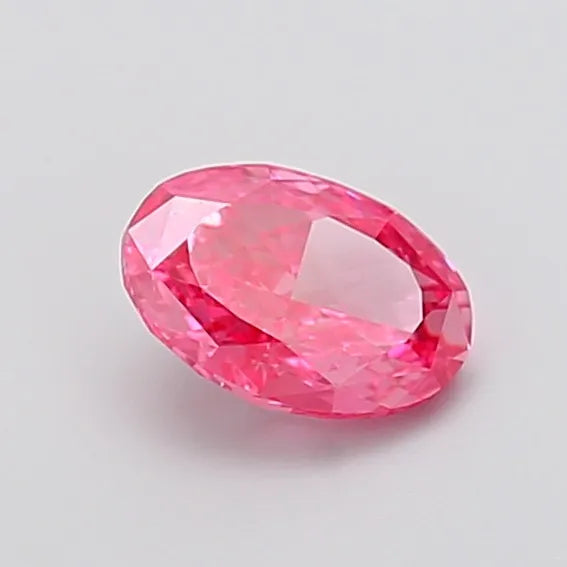 1.01ct Oval Lab Grown Diamond (Colour Fancy Vivid Pink, Clarity VVS2, IGI Certified)