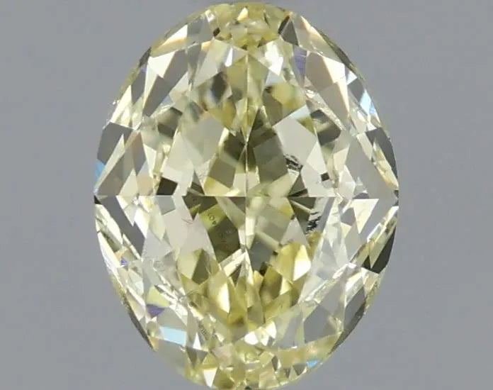 1.01ct Oval Natural Diamond (Colour Fancy Light Yellow, Clarity VS1, GIA Certified)