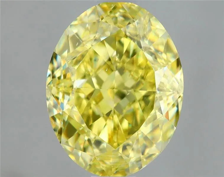 1.01ct Oval Natural Diamond (Colour Fancy Yellow, Clarity SI1, Cut GD, GIA Certified)