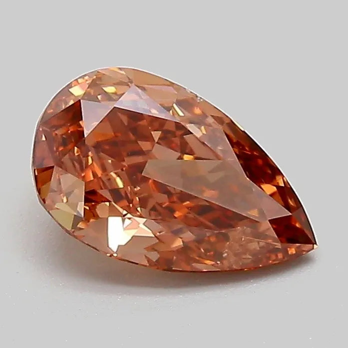 1.01ct Pear Lab Grown Diamond (Colour Fancy Brown, Clarity VS2, IGI Certified)