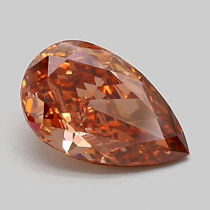 1.01ct Pear Lab Grown Diamond (Colour Fancy Brown, Clarity VVS2, IGI Certified)