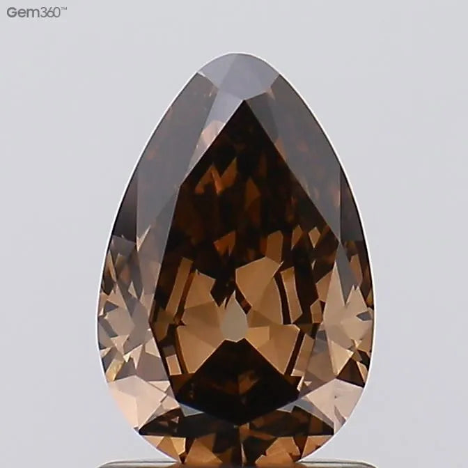 1.01ct Pear Lab Grown Diamond (Colour Fancy Deep Brown, Clarity VVS2, IGI Certified)
