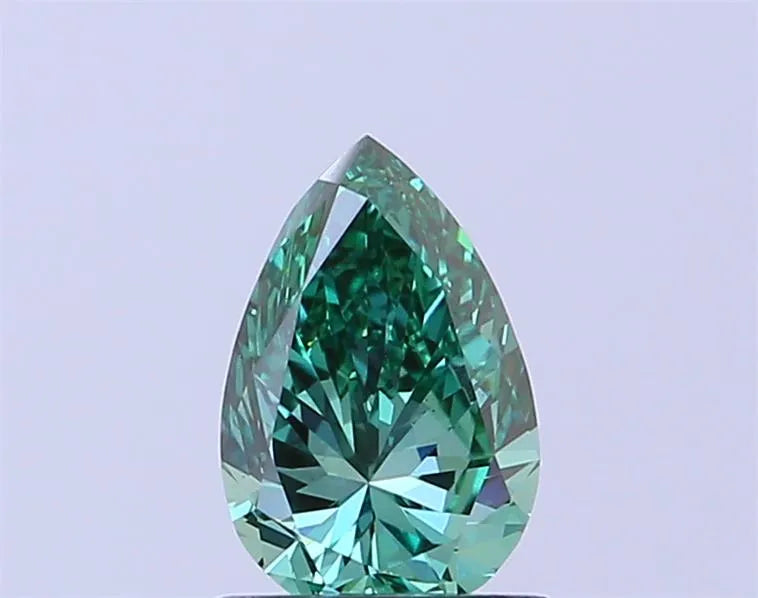 1.01ct Pear Lab Grown Diamond (Colour Fancy Vivid Green, Clarity VS1, IGI Certified)
