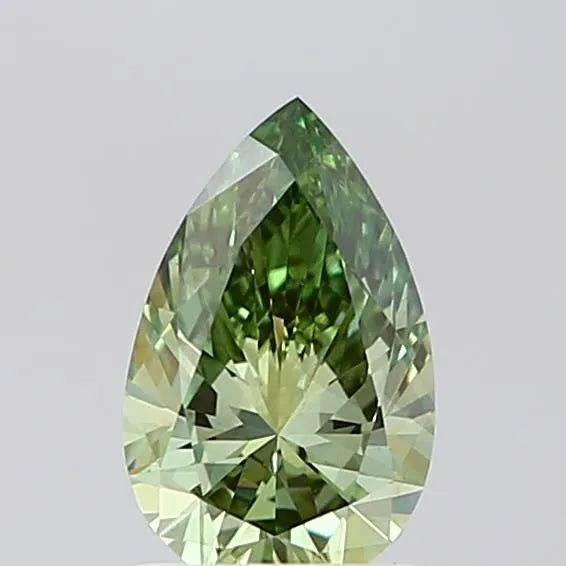 1.01ct Pear Lab Grown Diamond (Colour Fancy Vivid Green, Clarity VS2, IGI Certified)