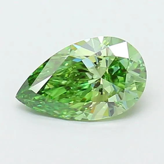 1.01ct Pear Lab Grown Diamond (Colour Fancy Vivid Green, Clarity VVS1, IGI Certified)