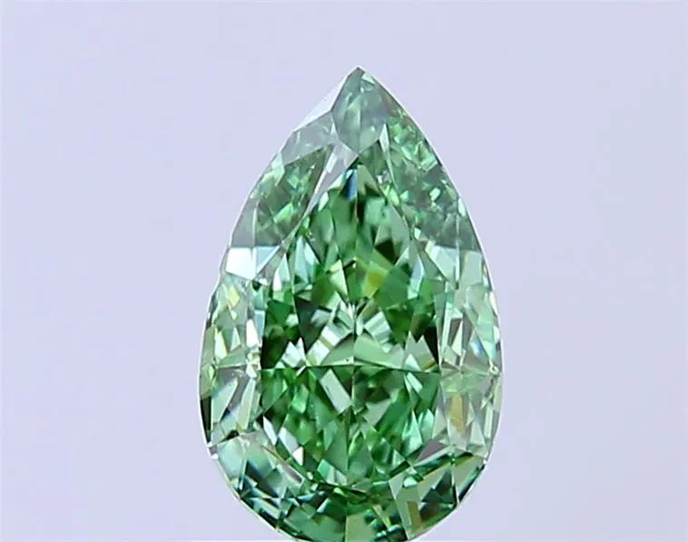 1.01ct Pear Lab Grown Diamond (Colour Fancy Vivid Green, Clarity VVS2, IGI Certified)