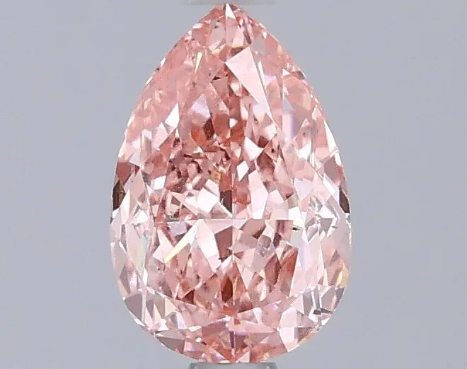 1.01ct Pear Lab Grown Diamond (Colour Fancy Vivid Pink, Clarity SI1, IGI Certified)