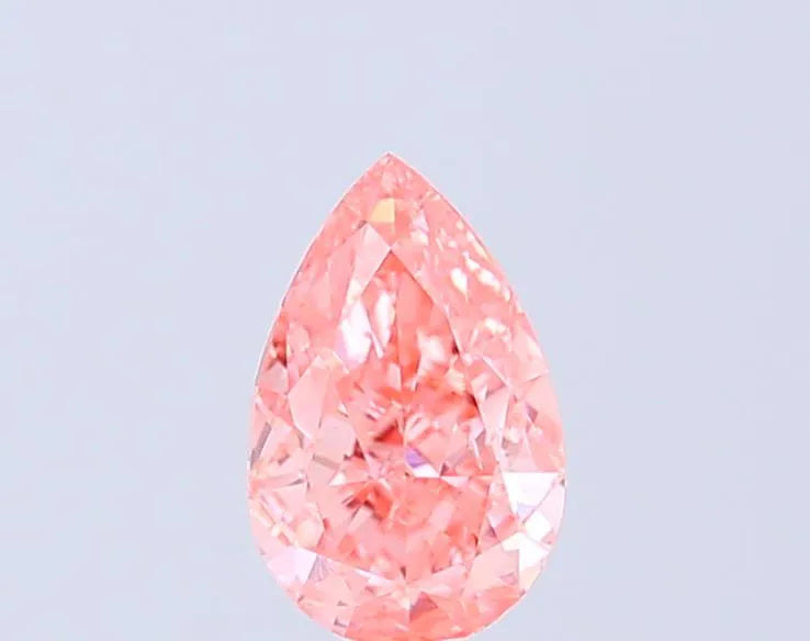 1.01ct Pear Lab Grown Diamond (Colour Fancy Vivid Pink, Clarity SI1, IGI Certified)