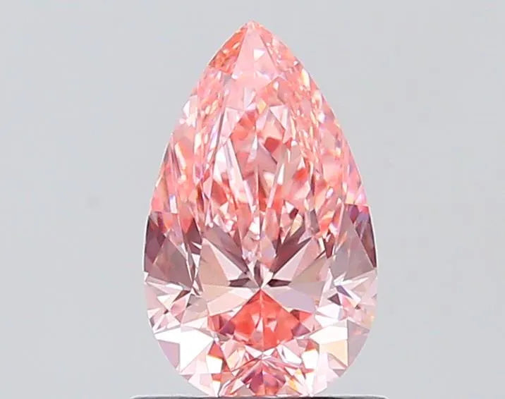 1.01ct Pear Lab Grown Diamond (Colour Fancy Vivid Pink, Clarity VVS2, IGI Certified)