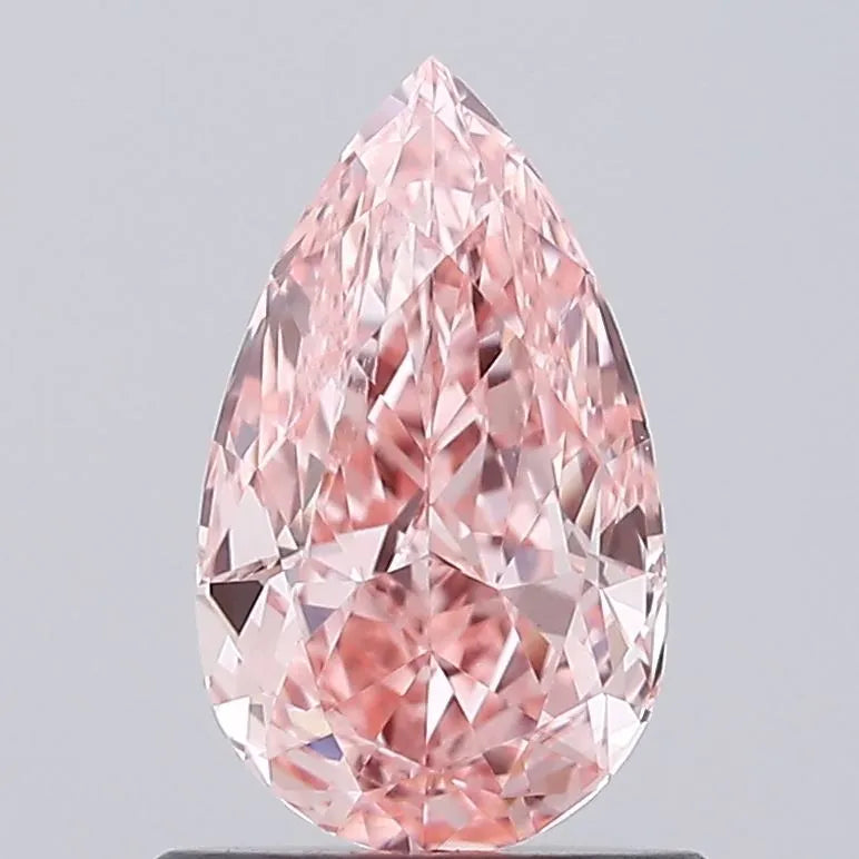 1.01ct Pear Lab Grown Diamond (Colour Fancy Vivid Pink, Clarity VVS2, IGI Certified)