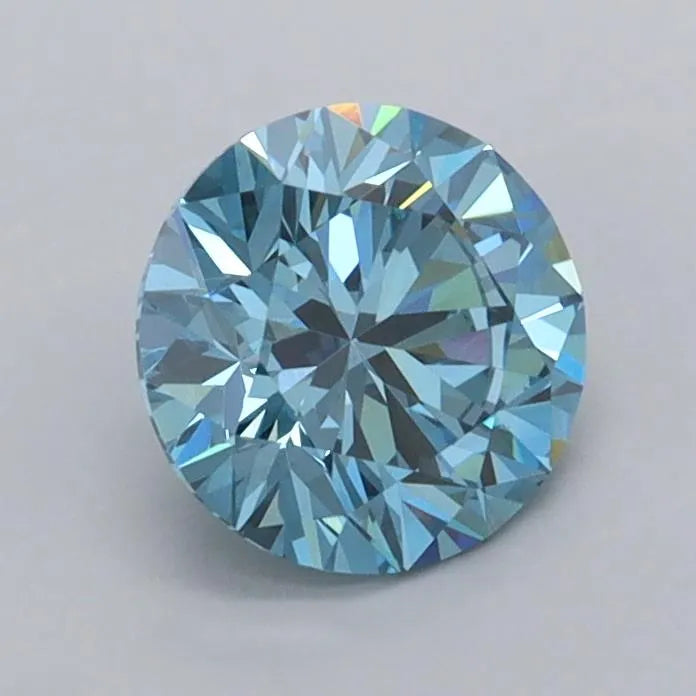 1.01ct Round Lab Grown Diamond (Colour Fancy Vivid Blue, Clarity VS1, Cut EX, IGI Certified)