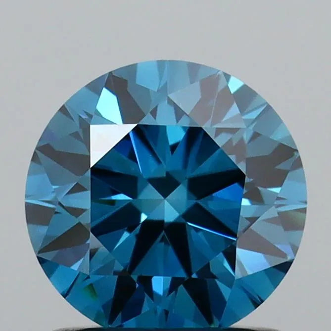 1.01ct Round Lab Grown Diamond (Colour Fancy Vivid Blue, Clarity VS1, Cut ID, IGI Certified)