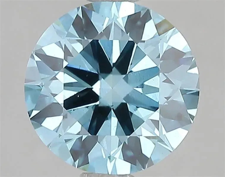 1.01ct Round Lab Grown Diamond (Colour Fancy Vivid Blue, Clarity VS2, Cut EX, Uncertified)