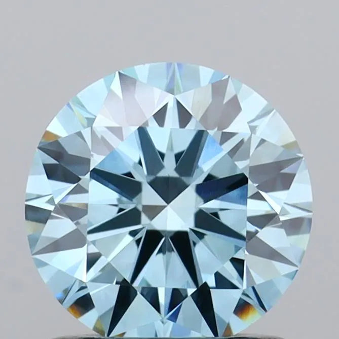 1.01ct Round Lab Grown Diamond (Colour Fancy Vivid Blue, Clarity VVS2, Cut ID, IGI Certified)