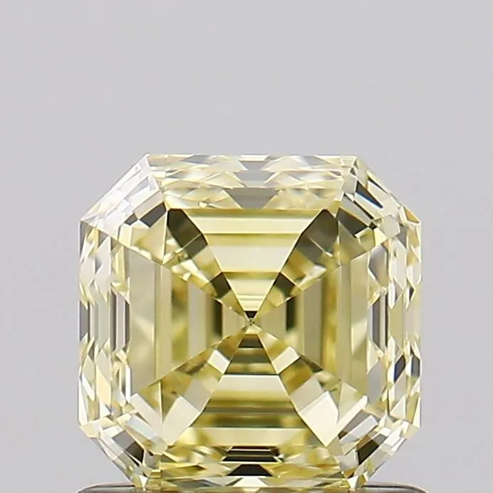 1.02ct Asscher Natural Diamond (Colour Fancy Yellow, Clarity VS1, GIA Certified)