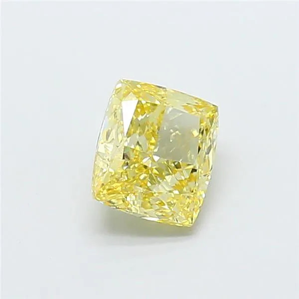 1.02ct Cushion brilliant Lab Grown Diamond (Colour Fancy Vivid Yellow, Clarity VS1, Uncertified)