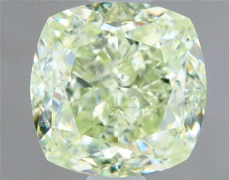 1.02ct Cushion brilliant Natural Diamond (Colour Fancy Light Green, Clarity SI2, GIA Certified)